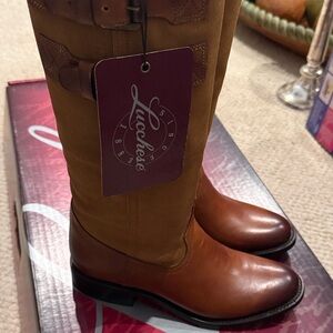 Lucchese Men's Tan and Brown Western Boots